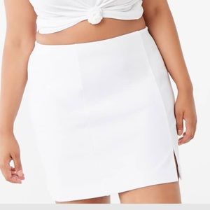 NWT Forever 21 White Slit Skirt 2x